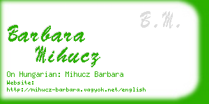 barbara mihucz business card